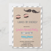 Wimpers of toestanden onthullen genderuitnodiging kaart (Voorkant)