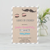 Wimpers of toestanden onthullen genderuitnodiging kaart (Staand voorkant)