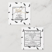 Wimpers Patroon Veel wimpers Na Zorg Vierkante Visitekaartje (Voorkant / Achterkant)