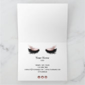 Wimpers roos Gold Eyes Make-up Artist Kaart (Binnen)
