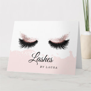Wimpers roos Gold Eyes Make-up Artist Kaart