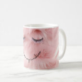 Wimpers Roze Faux Fur Koffiemok (Voorkant rechts)