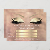 Wimpers Roze Lijn Roos Gouden Make-up Certificaat (Voorkant / Achterkant)