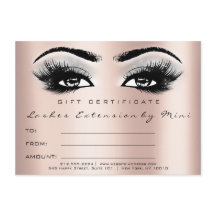 Wimpers Roze Rose Grijs Make-up Certificaat Gift