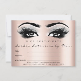 Wimpers Roze Rose Grijs Make-up Certificaat Gift