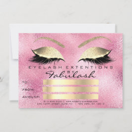 Wimpers Roze Roze Gouden Make-up Certificaat Cadea