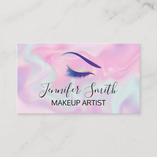 Wimpers | Schoonheid | Kleurrijke Vloeibare Achter Klantenkaartje (Voorkant)