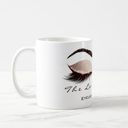 Wimpers Uitbreiding Beauty Studio White Eyes Glitt Koffiemok (Links)
