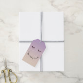 Wimpers van lavendelcrème cadeaulabel (Met Touw)