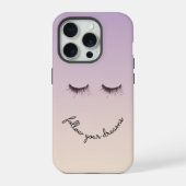 Wimpers van lavendelcrème iPhone hoesje (Achterkant)