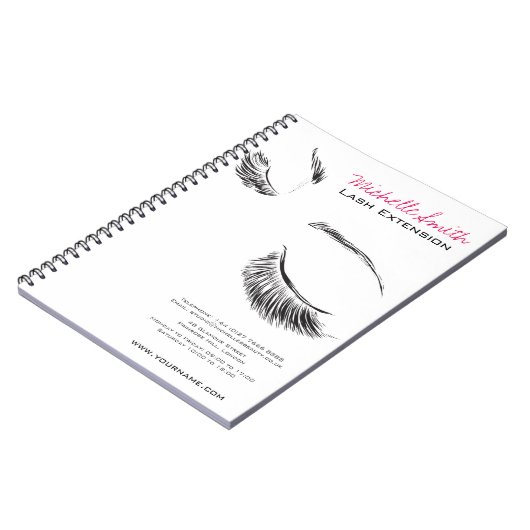Wimpers verlengen Wimper Extensie Notitieboek (Linkerzijde)