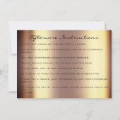 Wimpers Verlenging Nazorg Instructies Gold Bronz Kaart (Achterkant)