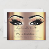 Wimpers Verlenging Nazorg Instructies Gold Bronz Kaart (Voorkant)