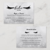 Wimpers Verwijs een vriend Nazorg Instructie Zilve Aanbevelingskaartje (Voorkant / Achterkant)