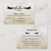 Wimpers Verwijs een vriend Nazorg Instructies Gold Aanbevelingskaartje (Voorkant / Achterkant)