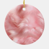 Wimpers Vriendelijkheid Roze Faux Fur Keramisch Ornament (Achterkant)