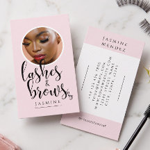 Wimpers & Wenkbrauwen Blush Roze Zwarte Calligraph