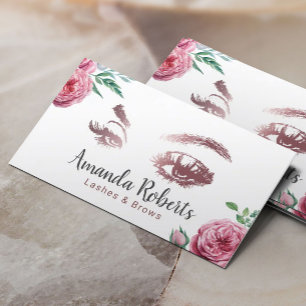 Wimpers & Wenkbrauwen Make-up Artist Waterverf Blo Visitekaartje
