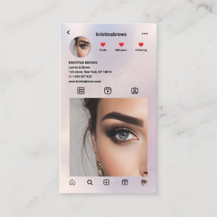 Wimpers & wenkbrauwen Pastel Instagram Foto Grid Q Visitekaartje