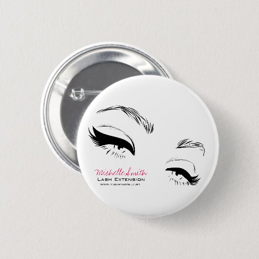 Wimpers wenkbrauwen permanente make-up artiest Eye Ronde Button 5,7 Cm (Voorkant /achterkant)