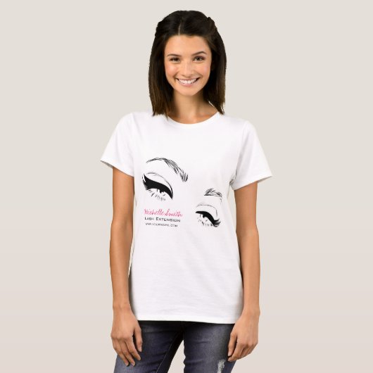 Wimpers wenkbrauwen permanente make-up artiest Eye T-shirt (Voorkant volledig)