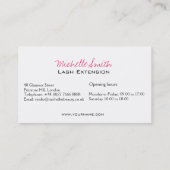 Wimpers wenkbrauwen permanente make-up artiest Eye Visitekaartje (Achterkant)