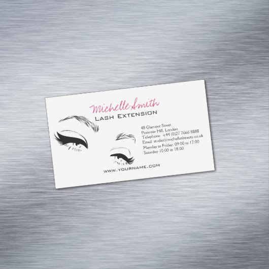 Wimpers wenkbrauwen permanente make-up artiest Eye Visitekaartje Magneet (Voorbeeld)