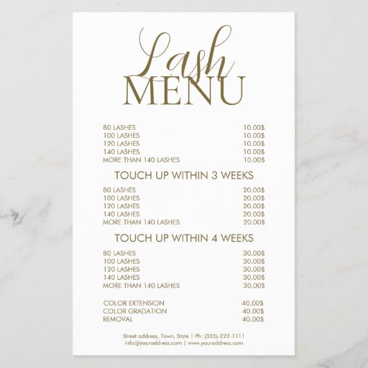 Wimpers Wimper Extensies Minimal Basic Eenvoudig Flyer (Voorkant)