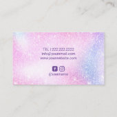 wimpers wimper make-up artiest roze ombre salon visitekaartje (Achterkant)