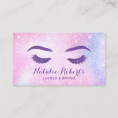 wimpers wimper make-up artiest roze ombre salon visitekaartje (Voorkant)