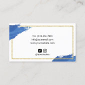 Wimpers Wimper Make-up Artist Navy Brush Stroke Visitekaartje (Achterkant)