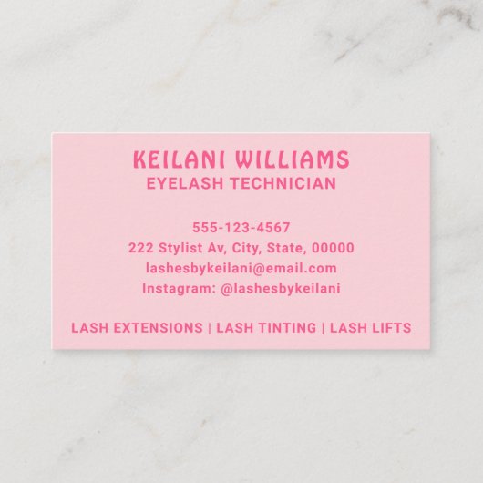 Wimpers Wimper Technicus Groovy Retro Kleurrijk Visitekaartje (Achterkant)