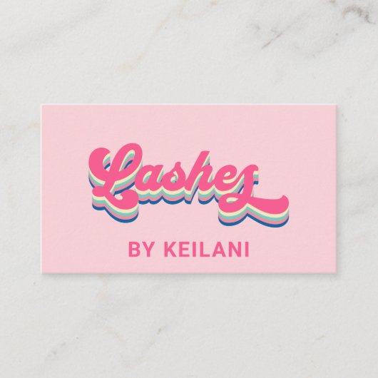 Wimpers Wimper Technicus Groovy Retro Kleurrijk Visitekaartje (Voorkant)