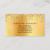 Wimpers Wimperextensies Drip Glitter Goud Visitekaartje (Achterkant)