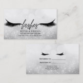 Wimpers Wimpers Extensies Zilver Verwijs een vrien Aanbevelingskaartje (Voorkant / Achterkant)