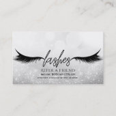 Wimpers Wimpers Extensies Zilver Verwijs een vrien Aanbevelingskaartje (Voorkant)