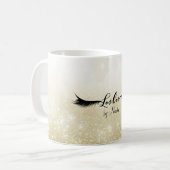 Wimpers Wimpers Gold Glam Gepersonaliseerde schoon Koffiemok (Voorkant links)