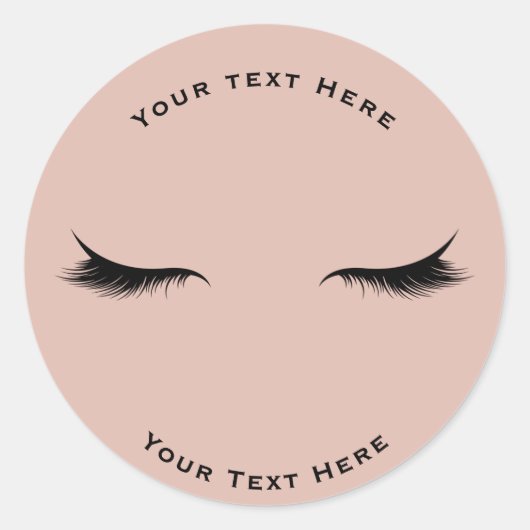 Wimpers Wimpers Schoonheidssalon Spa Make-up Custo Ronde Sticker (Voorkant)
