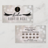 Wimpers Wimpers Wit Bokeh Customer Loyalty Kaart (Voorkant / Achterkant)