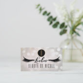 Wimpers Wimpers Wit Bokeh Customer Loyalty Kaart (Staand voorkant)