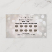 Wimpers Wimpers Wit Bokeh Customer Loyalty Kaart (Achterkant)