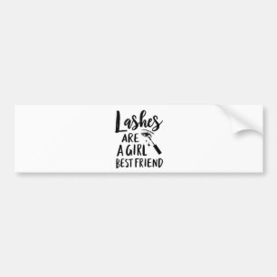 Wimpers zijn de beste vriend van een meisje make-u bumpersticker