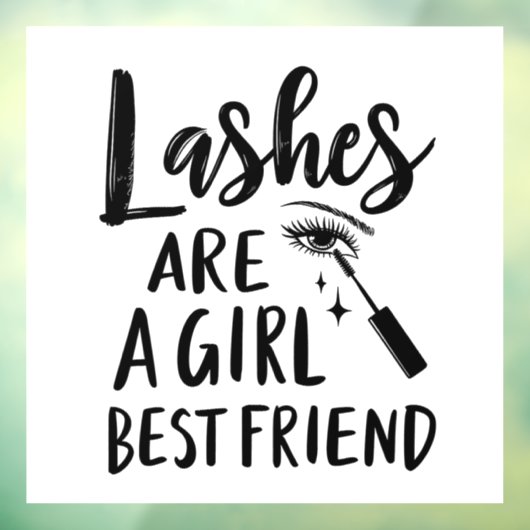 Wimpers zijn de beste vriend van een meisje make-u raamsticker (Vel 3)