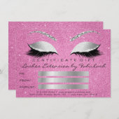 Wimpers Zilveren Roze Make-up Artiest Certificaat  (Voorkant / Achterkant)