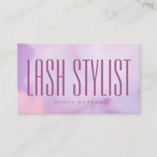 Wimperstylist Paars Pastel Holografisch  Visitekaartje