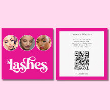 Wimpertechnicus Heet Levendig Roze 3 Foto QR Code