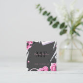 Wimpertechnicus, QR-code monogram voor wimperopvul Vierkante Visitekaartje (Staand voorkant)