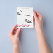 Wimperverlenging met lange wimpers flyer (Hand)
