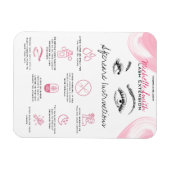 Wimperverlengingen Make-up Verzorgingsinstructies  Magneet (Horizontaal)