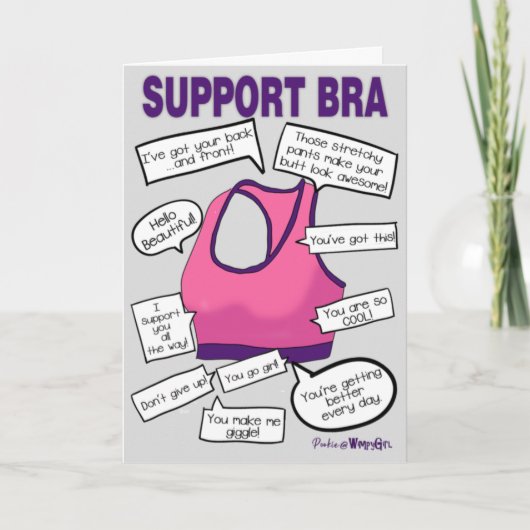 Wimpy Girl Support Bra Card Kaart (Voorkant)